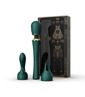 Вибратор микрофон Zalo Kyro Wand с насадками, зеленый, 29.1 см х 5.3 см - No Taboo