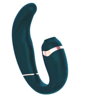 Стимулятор клитора и точки G Adrien Lastic My-G из силикона, зеленый, 17.4 см x 4.3 см - No Taboo