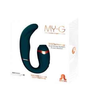 Стимулятор клитора и точки G Adrien Lastic My-G из силикона, зеленый, 17.4 см x 4.3 см - No Taboo