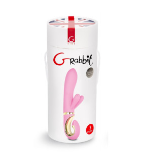 Вібратор-кролик G-Vibe із силікону, рожевий, 23.5 см х 4 см - No Taboo