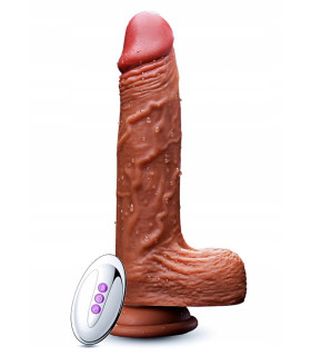 Вибратор реалистичный с подогревом и фрикциями, 21 см х 3.9 см - No Taboo