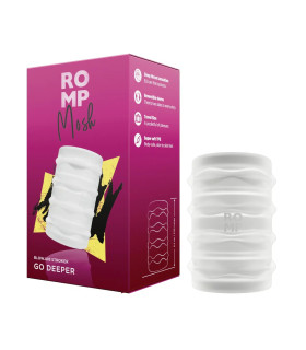 Мастурбатор нереалистичный Romp Mosh двусторонний, прозрачный, 6.35 см х 3.81 см - No Taboo