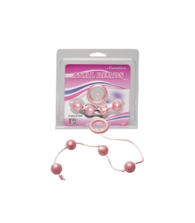 Анальні кульки Good Vibes рожеві, 1.7 см х 30 см - No Taboo