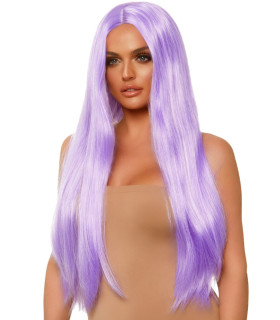 Перука пряма довга Leg Avenue, лавандова, світиться в ультрафіолеті, 84 см, розмір O/S - No Taboo