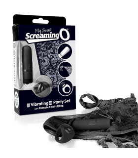 Вибратор в трусики The Screaming O с пультом, на батарейках и трусиками в комплекте, черный - No Taboo