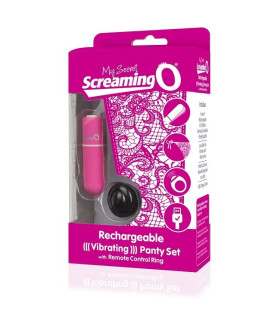 Вибратор в трусики The Screaming O с пультом и трусиками в комплекте, розового цвета - No Taboo