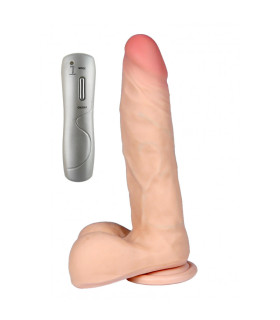 Реалистичный вибратор PERSEUSZ с пультом, бежевый, 23 см х 4.8 см - No Taboo