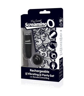 Вибратор в трусики The Screaming O с пультом (перезаряжаемый) и трусиками в комплекте, черный - No Taboo