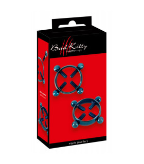 Зажимы для сосков Bad Kitty Nipple Jewellery Blue Moon из стали - No Taboo