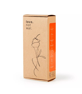 Вібратор з вушками Love Not War Laska Orange для чутливих точок, 15.8 см х 2.3 см - No Taboo