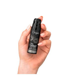 Жидкий вибратор для интимных зон Orgie Sexy Vibe! High Voltage сильная стимуляция, 15 мл - No Taboo