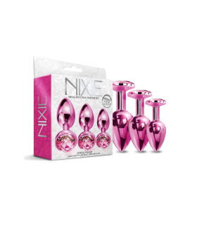 Набор анальных пробок разного размера Global Novelties розовый, 3 шт - No Taboo