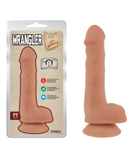 Фаллоимитатор реалистичный с присоской Сһіѕа Wrangler, бежевый, 19 х 3.9 см - No Taboo