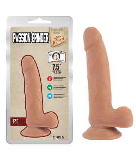 Фалоімітатор з присоскою реалістичний Chisa Passion Grinder, бежевий, 19.5 х 4 см - No Taboo