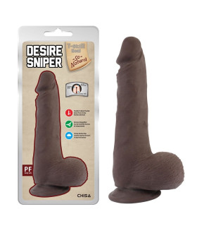 Фаллоимитатор на присоске Chisa Desire Sniper Brown коричневый, 23 х 4.9 см - No Taboo