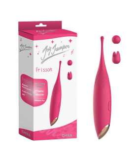 Клиторальный вибратор с насадками Chisa Frisson точковый, розовый, 16 см - No Taboo