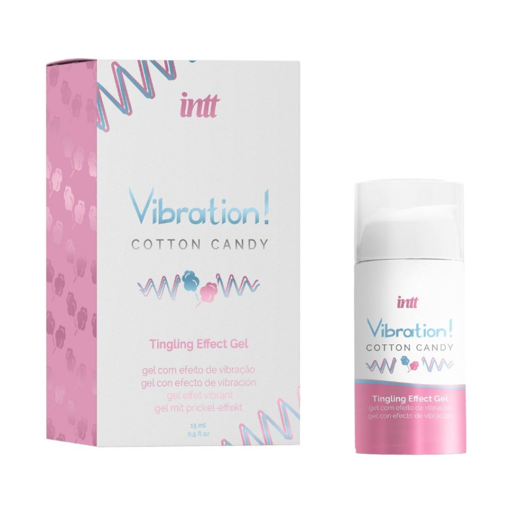 Жидкий вибратор New Intt Cotton Candy со вкусом сахарной ваты, 15 мл (332346), zoom