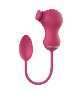 Двойной стимулятор Dream Toys Essentials 2в1 для клитора и вибрационное яйцо, розовый - No Taboo