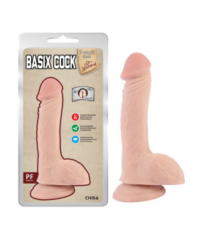 Реалістичний фалоімітатор Chisa Basix Cock Flesh хребтом на присосці, 22.5 см х 4.2 см - No Taboo