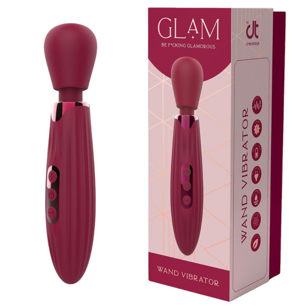 Вибратор микрофон Dream Toys Glam Wand Vibrator красный, 20.5 см х 4.2 см (332222), zoom