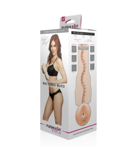 Мастурбатор анус в колбі Fleshlight Girls Maitland Ward Tight Chicks Signature Butt (RP) реалістичний з кібершкіри (Superskin), бежевий, 25 см - No Taboo