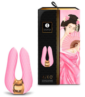 Клиторальный вибратор Shunga Aiko нежного розового цвета, 10.5 см х 6.5 см - No Taboo