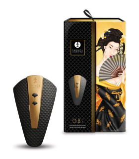 Вибратор для клитора Shunga Obi черный, 11.5 см x 7 см - No Taboo