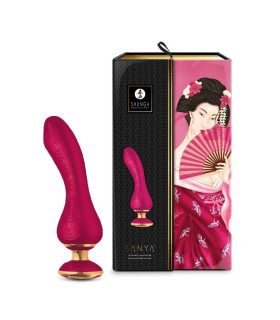 Вибратор Shunga Sanya с ручкой на подсветке, розовый, 18.5 см х 3.8 см - No Taboo