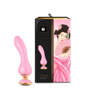 Вібратор Shunga Sanya з ручкою на підсвічуванні, ніжно рожевий, 18.5 см х 3.8 см - No Taboo