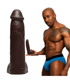 Фалоімітатор реалістичний силіконовий Fleshjack Boys Max Konnor Dildo, чорний, 24 см х 4.9 см - No Taboo