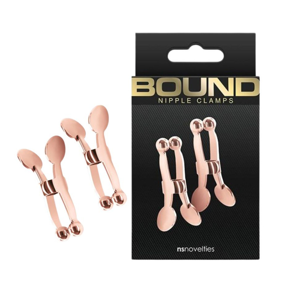 Затискачі для сосків NS Novelties Bound Heavy-Duty, рожеве золото (331912), zoom