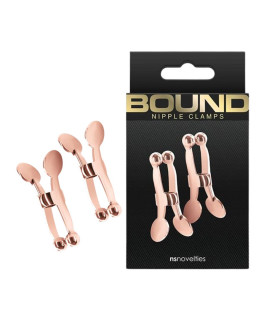 Зажимы для сосков NS Novelties Bound Heavy-Duty, розовое золото - No Taboo
