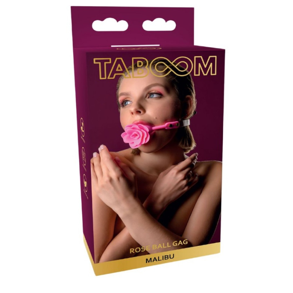 Кляп роза Taboom Malibu Rose Ball Gag розовый (331889), zoom