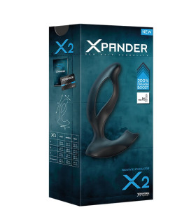  Массажер простаты, размер М, XPANDER X2 черный, 10.5 см х 4.5 см - No Taboo