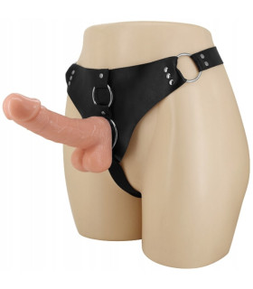 Страпон на ремнях Baile Lybaile Passionate Harness реалистичный, 18.3 см x 4.5 см - No Taboo