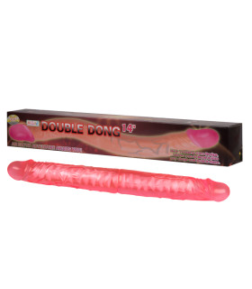 Двосторонній фалоімітатор Baile Double Dong рожевий, 36 см х 4.6 см - No Taboo