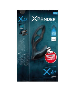 Массажер простаты размер L, XPANDER X4+ rechargeable PowerRocket, черный, 11.5 см - No Taboo