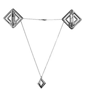 Зажимы для сосков с легкой подвеской LOCKINK Metal Nipple Clamps with Light Pendant темный металл - No Taboo