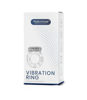 Эрекционное кольцо Medica Vibration Ring с вибрацией, прозрачный - No Taboo