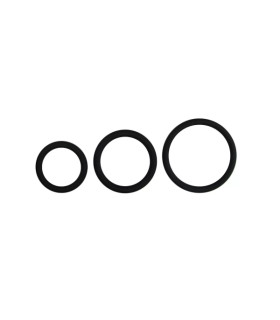 Набор колец для пениса Easytoys Men Only Cock Ring Set 3 шт, разного размера, черный - No Taboo