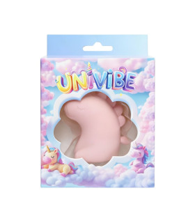 Стимулятор клитора с пульсацией UNIVIBE Единорог розовый, 7.5 см - No Taboo