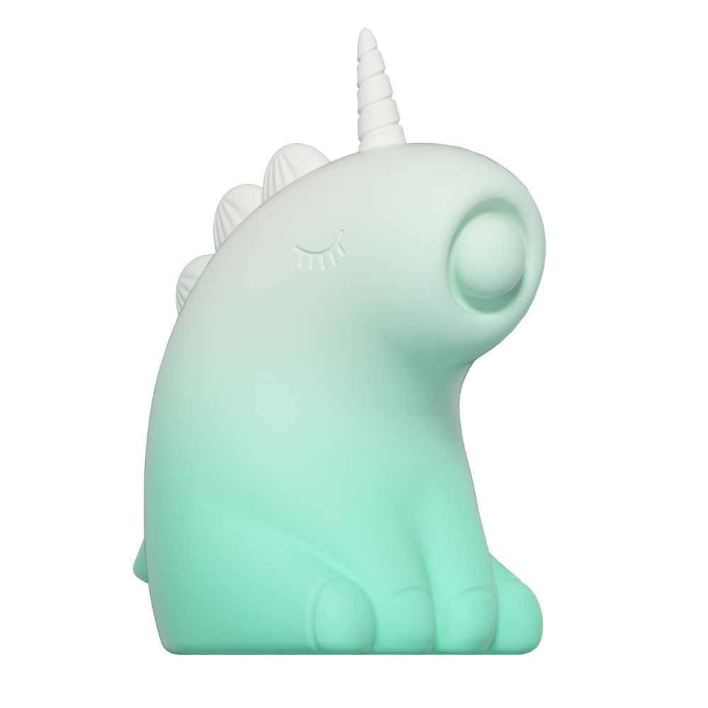 Стимулятор клитора с пульсацией UNIVIBE Единорог бело-зеленый, 7.5 см (341447), zoom