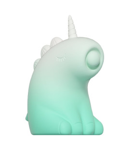 Стимулятор клитора с пульсацией UNIVIBE Единорог бело-зеленый, 7.5 см - No Taboo