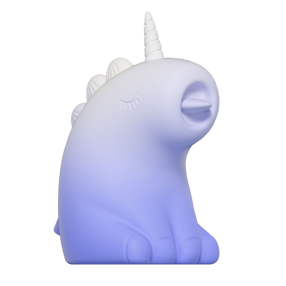 Стимулятор клитора с язычком UNIVIBE Единорог бело-фиолетовый, 7.5 см (341448), zoom