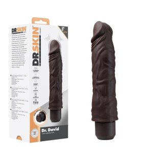 Вибратор реалистичный Blush Dr. Skin коричневый, 21.5 х 5 см - No Taboo