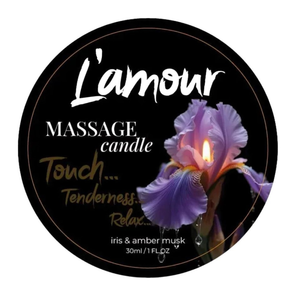 Масажна свічка L'amour Iris and Amber Musk з ароматом ірису та бурштинового мускусу, 30 мл (335658), zoom