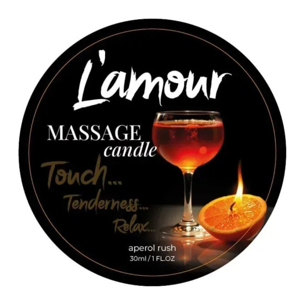 Масажна свічка L'amour Aperol Rush Апероль, 30 мл (335657), zoom