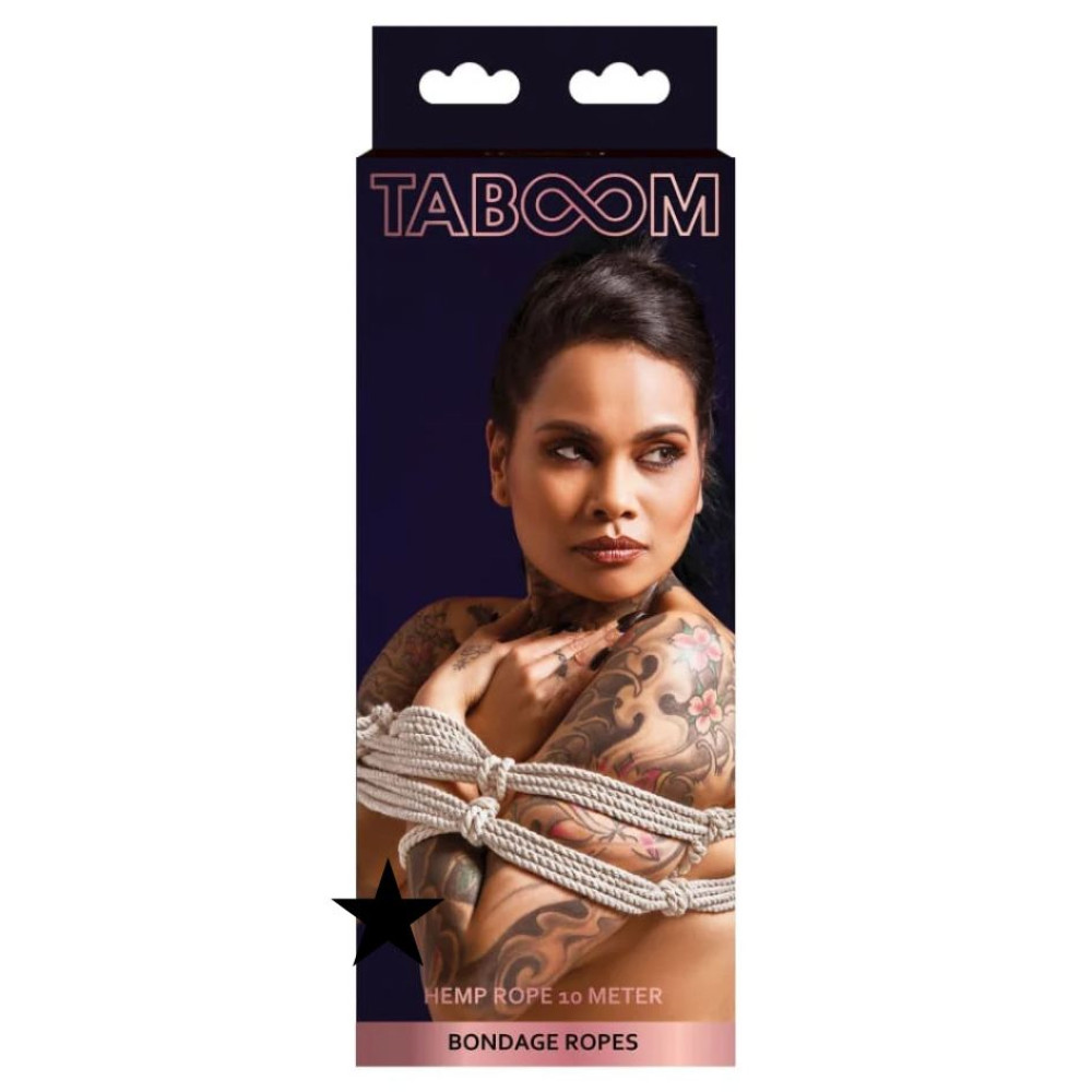 Бондажна мотузка Taboom Bondage Rope, 10 м х 7 мм, бежева (207787), zoom