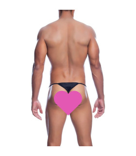 Мужские стринги MOB Eroticwear микрофибра, черные, S-M - No Taboo