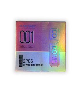 Презервативы ультратонкие полиуретан Rume David 0.01 мм согревающие, упаковка 2 шт - No Taboo